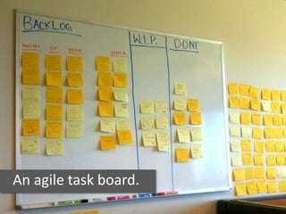 An agile task board.
 