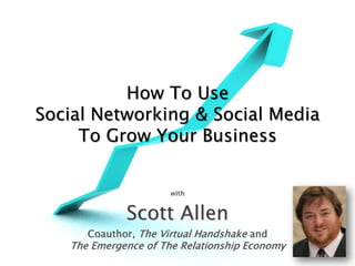 How To Use Social Networking & SocialMedia To Grow Your Business with Scott Allen Coauthor, The Virtual Handshake andThe Emergence of The Relationship Economy 