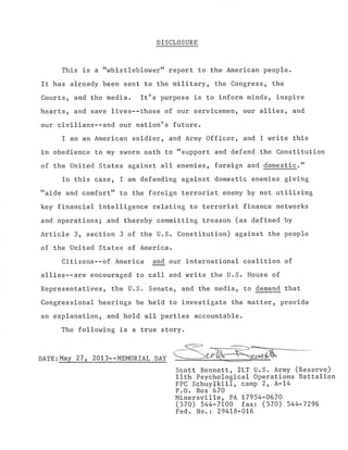Scott Bennett - Shell Game - Whistleblowing Report
