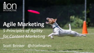 Agile Marketing 
5 Principles of Agility 
for Content Marketing 
Scott Brinker @chiefmartec 
 