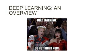DEEP LEARNING: AN
OVERVIEW
 