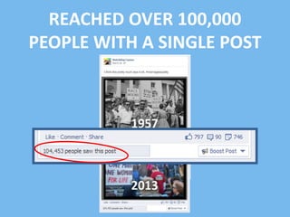 REACHED OVER 100,000
PEOPLE WITH A SINGLE POST

 