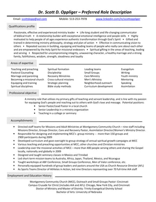Preferred Role Description -- Scott D. Oppliger | PDF