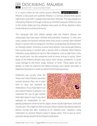 Describing Malaria | Scott Filler