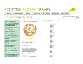 Scottish Poetry Library Images