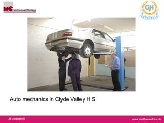 Auto mechanics in Clyde Valley H S 