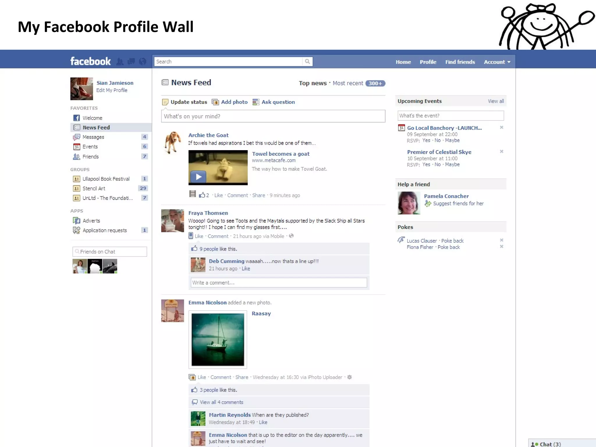 My Facebook Profile Wall 