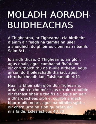 Scottish Gaelic Praise Worship Thanksgiving Tract