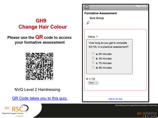 NVQ Level 2 Hairdressing

QR Code takes you to this quiz.
 