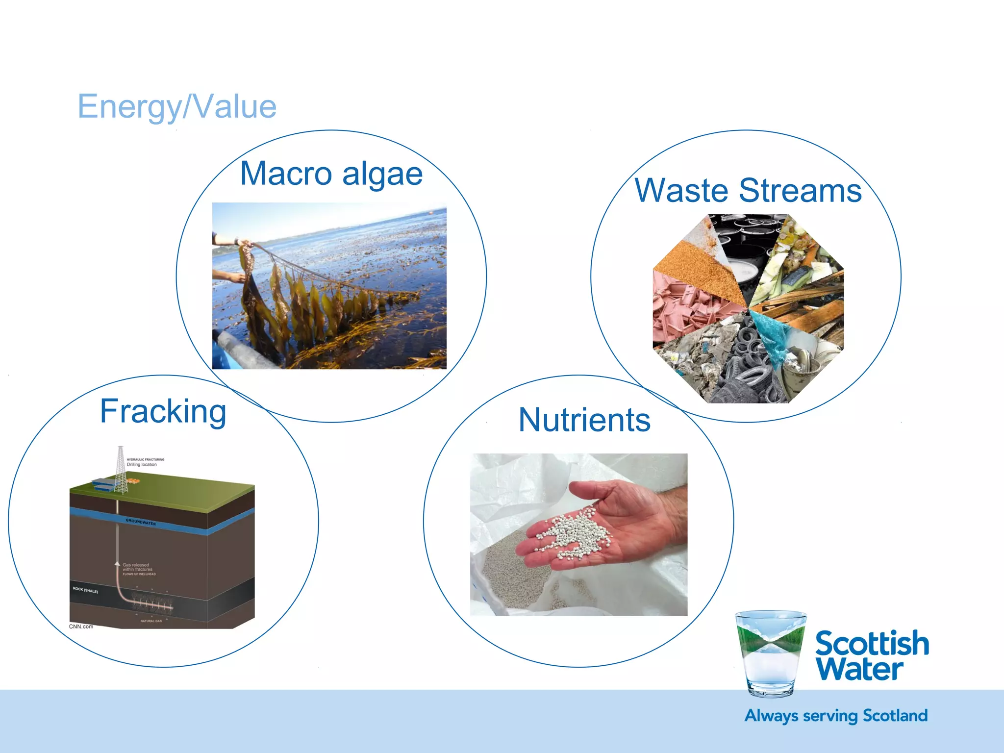 Energy/Value

            Macro algae
                                 Waste Streams




 Fracking                 Nutrients
 