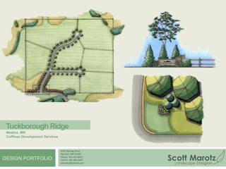 Hennepin Village (install)Eden Prairie, MNDeveloper: Pemtom Land Co.Engineer: Westwood Professional ServicesHomebuilders: Ryland Homes, Wooddale BuildersThe task of designing and implementing the site development landscaping for this large scale housing development exposed me to a variety of obstacles associated with landscape construction.  The design needed to meet the city of Eden Prairie’s plant and tree requirements, fit within the developer and homebuilder’s budgets, and be durable and functional enough to protect the Homeowner’s Association from large maintenance expenses.4550 Sterling DriveBig Lake, MN 55309Phone: 763-263-8452Cell Ph: 763-482-0097smarotz@hotmail.comDESIGN PORTFOLIO