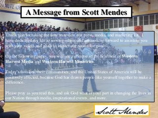 Scott Mendes Media and Marketing kit 2018