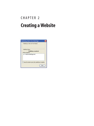 C H A P T E R 2
Creating a Website
 