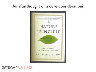 An afterthought or a core consideration?
 