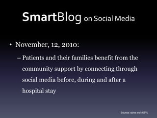 We are e-Patients“equipped, electronic, enabled, educated, empowered, engaged, equals, emancipated……  expert??”Seek online guidance for their own conditions or for their loved ones2 effects “better health information and services and different  (but not always better) relationships with their doctors”Source: http://enwikipedia.org/wiki/E-Patient