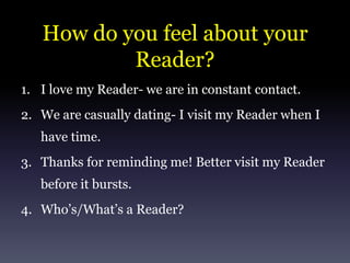 Knol= a unit of knowledge, “an authoritative article about a specific topic”Google’s version of the online encyclopedia… but the authors provide credentials and elicit peer review“Share what you know and write a knol.”