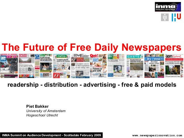 www.newspaperinnovation.comINMA Summit on Audience Development - Scottsdale February 2009
readership - distribution - adve...