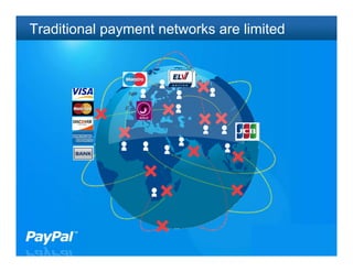 Traditional payment networks are limited




                                           8
 
