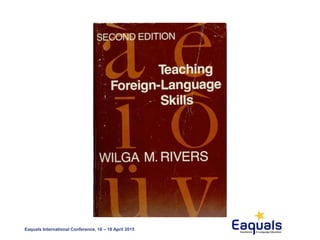 Eaquals International Conference, 16 – 18 April 2015
 