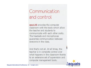 Eaquals International Conference, 16 – 18 April 2015
 