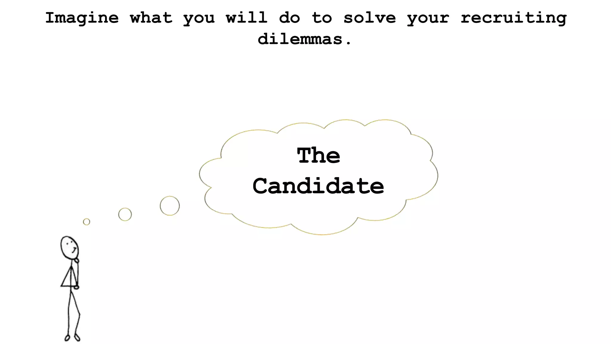 Imagine what you will do to solve your recruiting
dilemmas.
The
Candidate
 