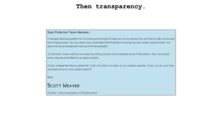 Then transparency.
 