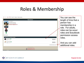 Scouting Roles Scoutbook training | PPTX