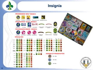 12
Insignia
PROGRESSION WOLF BRANCH
PROGRESSION SCOUT BRANCH
PROGRESSION SENIOR BRANCH
SPECIALTIES
INSIGNIA OF PRESERVATION
 