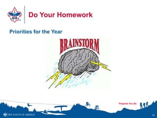 Do Your Homework
Priorities for the Year
68
 