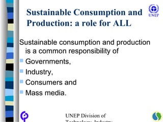 Integrating Sustainable Consumption & Production | PPT