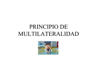 PRINCIPIO DE
MULTILATERALIDAD
 