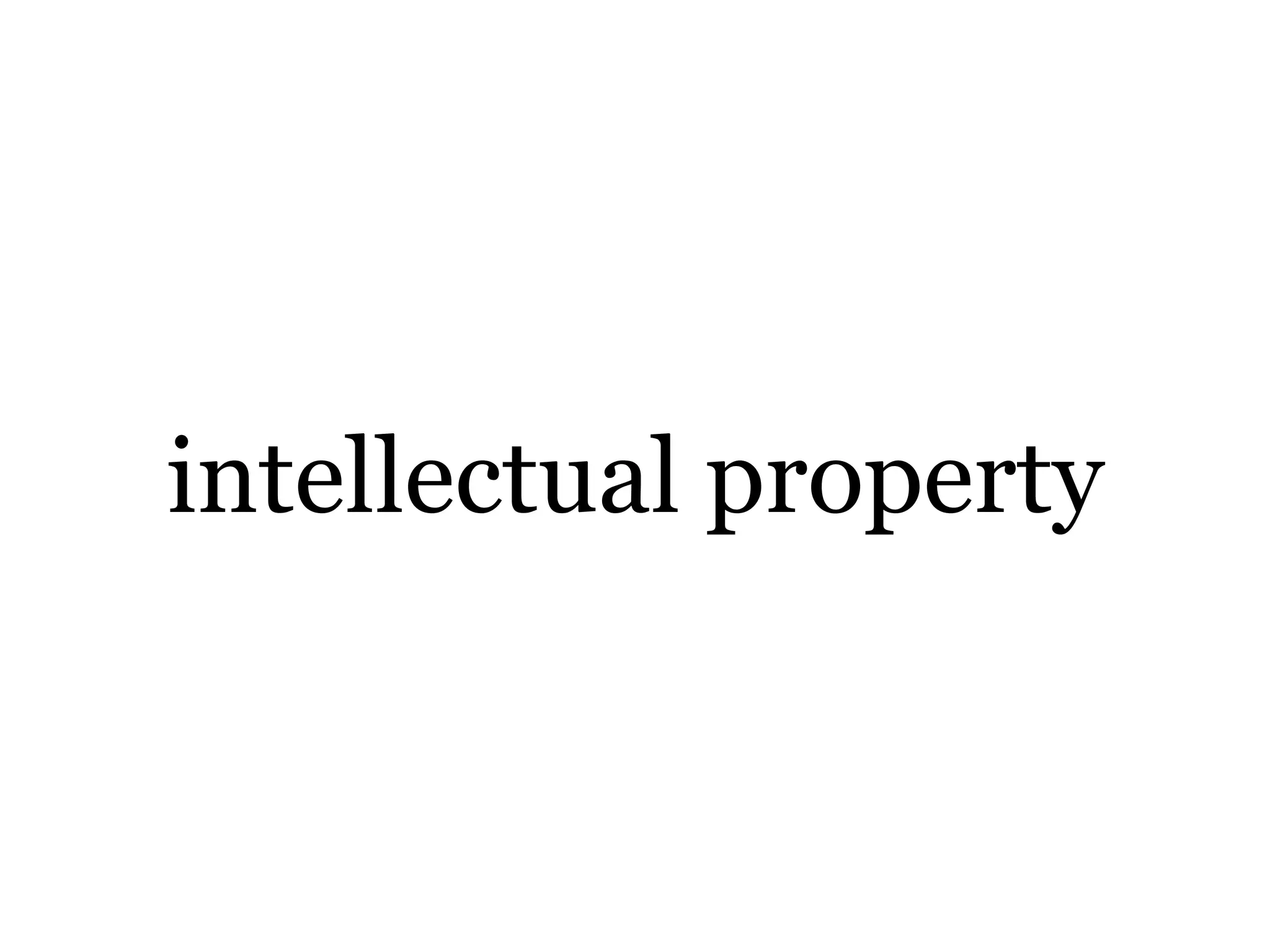 intellectual property