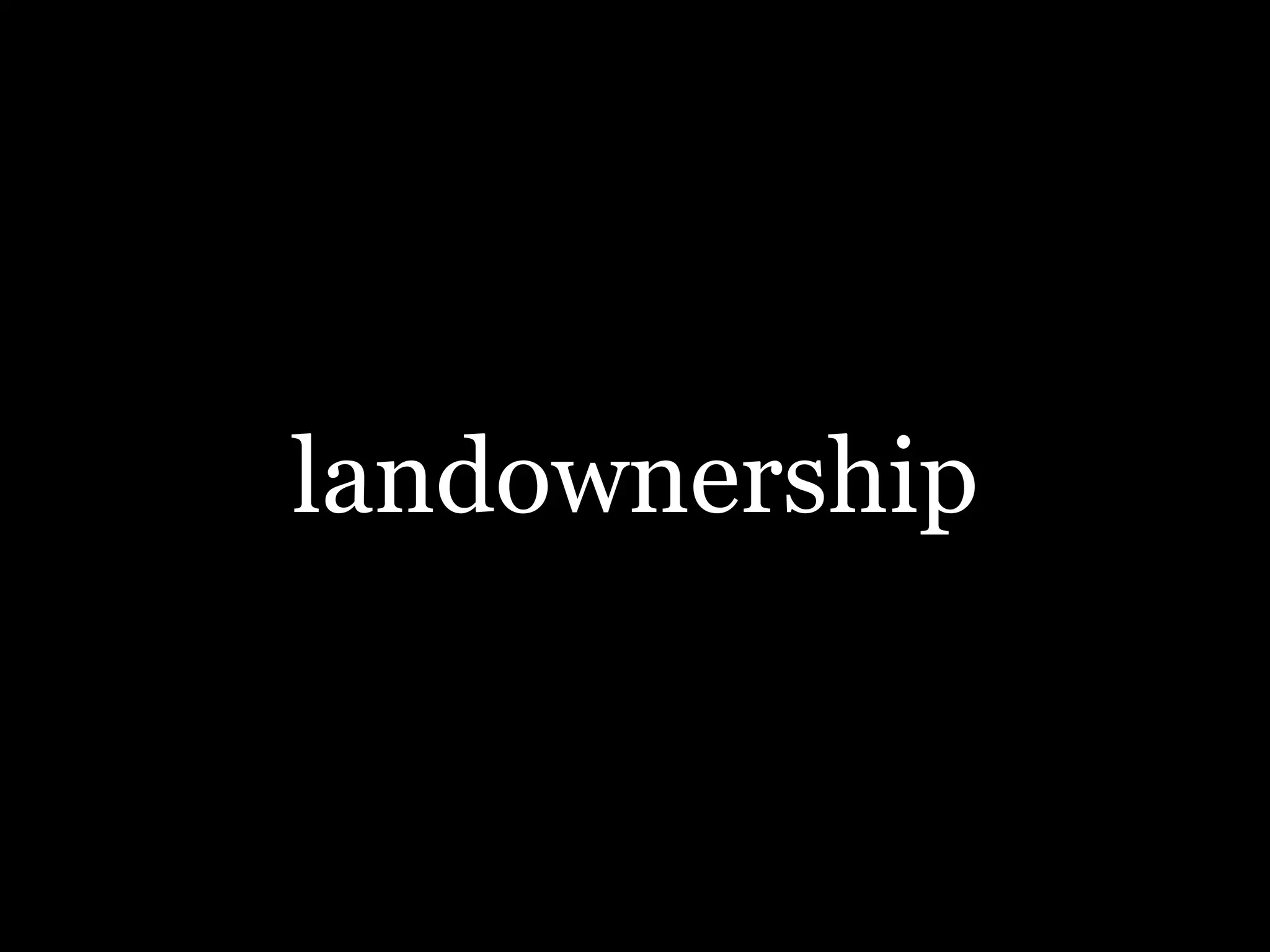 landownership