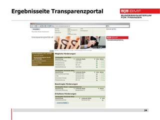 Ergebnisseite Transparenzportal




                                  24
 