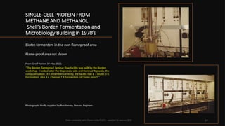 Single Cell Protein from Methane or Methanol - Process development ...