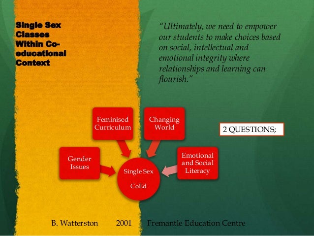single sex schools vs coeducational schools In a coeducational school such as brighton college, boys and girls learn together i for one am glad that single-sex schools are rewriting the rules. single sex schools vs coeducational schools In a coeducational school such as brighton college, boys and girls learn together i for one am glad that single-sex schools are rewriting the rules.