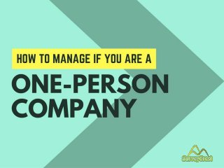 How to manage if you are a one-person company.
 