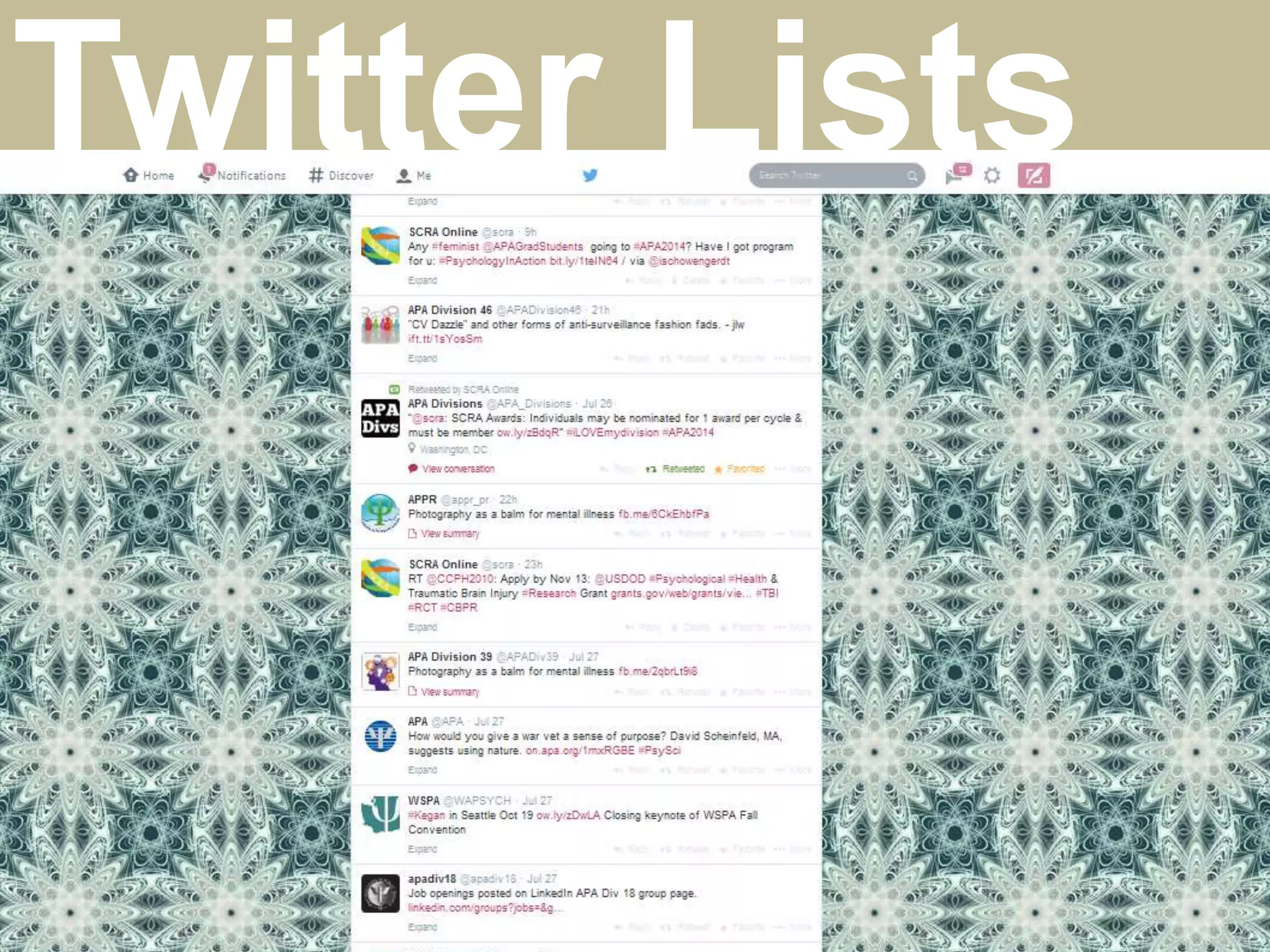 Twitter Lists
 
