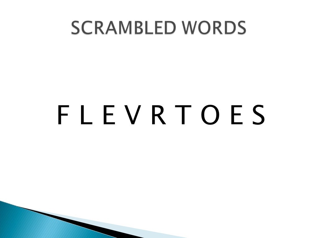Scrambled words
