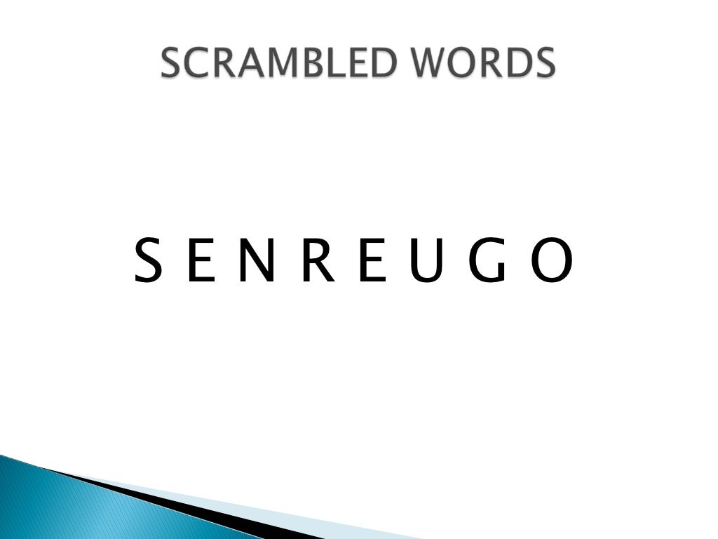 Scrambled words