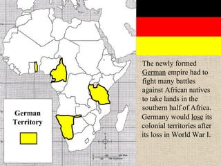 The Italians crossed the
Mediterranean and
conquered Libya. They
then took Somaliland in
the horn of Africa, but
were beaten badly by the
Ethiopians.Italian
Territory
 