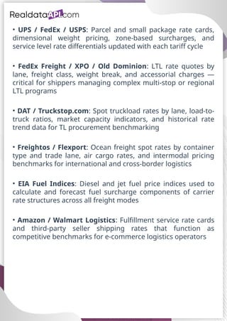 Scrape freight charges for supply chain optimization USA.pptx