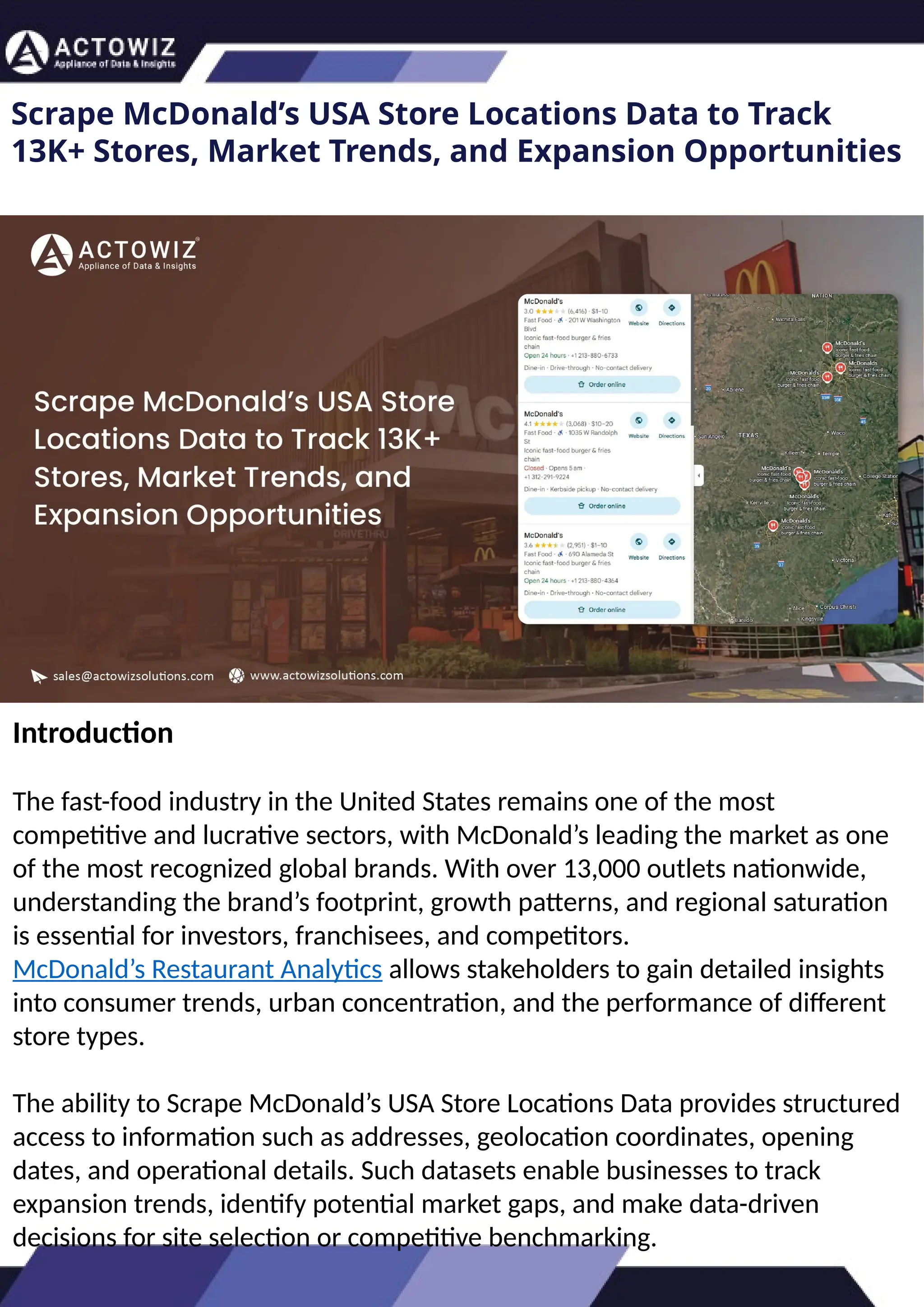 Scrape McDonald s USA Store Locations Data to Track 13K  Stores pptx Scrape McDonald s USA Store Locations Data to Track 13K  Stores pptx