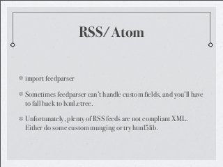 Scraping from the Web: An Overview That Does Not Contain Too Much Cussing