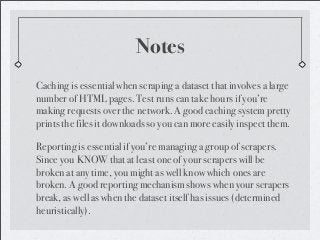 Scraping from the Web: An Overview That Does Not Contain Too Much Cussing
