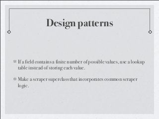 Scraping from the Web: An Overview That Does Not Contain Too Much Cussing