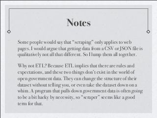 Scraping from the Web: An Overview That Does Not Contain Too Much Cussing