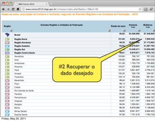 #2 Recuperar o
                       dado desejado




Friday, May 20, 2011
 