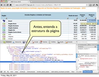 Antes, entenda a
                       estrutura da página




Friday, May 20, 2011
 