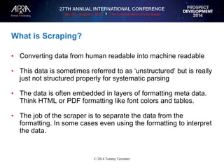 Scraping data from the web and documents | PDF